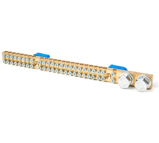 Изображение товара Шина HLT N ноль на двух угловых изол. 200А ШНИ-10x18-48-L2-У2 синий (10шт./уп.) 081-01-83