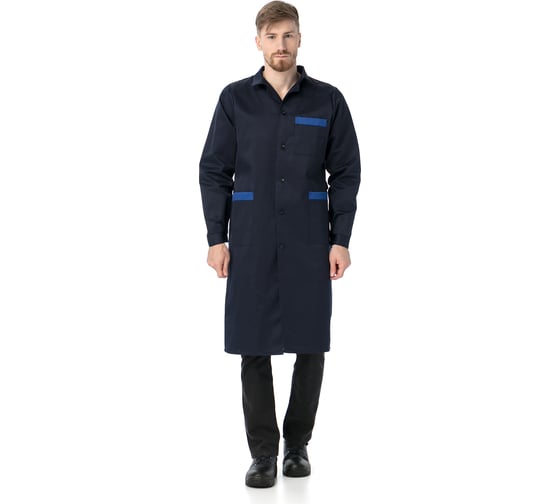 Изображение товара Халат рабочий ИВАРУС ИТР мужской (синий) (размер 68-70, рост 170-176) 745 (68/170)