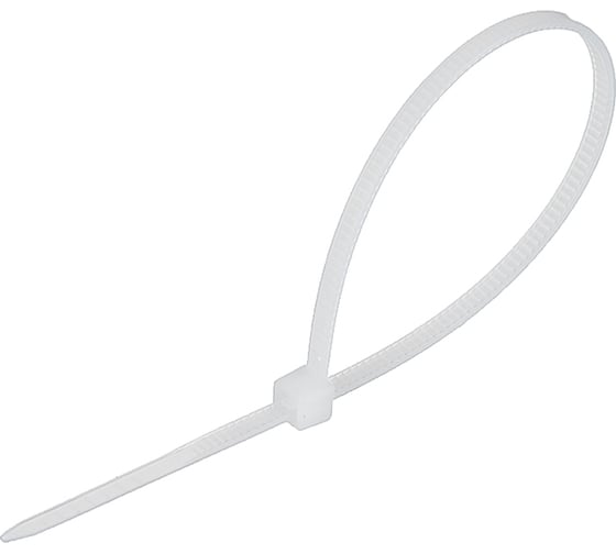 Изображение товара Нейлоновый хомут для стяжки ЕРМАК 2,5х150 мм, белый, 100 шт/уп. 669-141