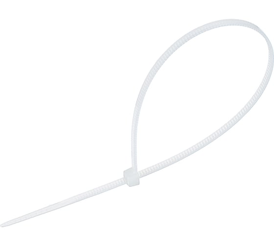 Изображение товара Нейлоновый хомут для стяжки ЕРМАК 2,5х200 мм, белый, 100 шт/уп. 669-142