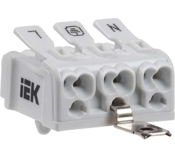 Изображение товара Клемма пружинная соединительная IEK КСПнз3-L+N+PE, 150шт UKZ-B06-3P-F1-E1-10