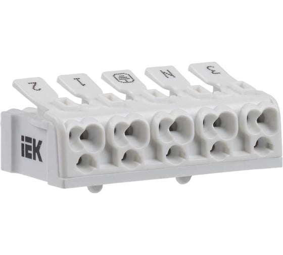 Изображение товара Клемма пружинная соединительная IEK КСПн5-3L+N+PE, 100шт UKZ-B06-5P-F1-E0-10