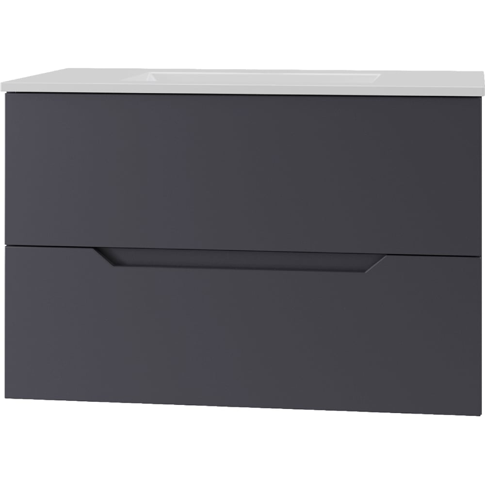 Изображение товара Подвесная тумба с раковиной Orange Line графит Li-80Tug RA современный дизайн