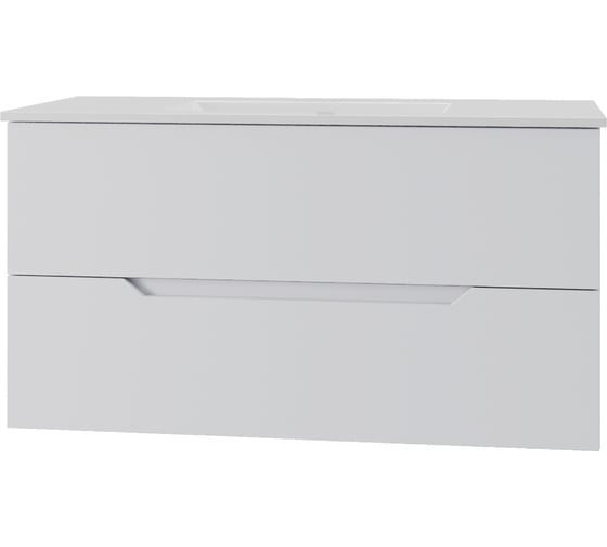 Изображение товара Подвесная тумба с раковиной Orange Line белая матовая Li-100Tuw+RA