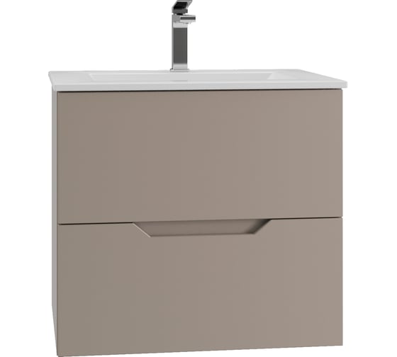 Изображение товара Подвесная тумба с раковиной Orange Line латте бежевый матовый Li-60Tul+RA