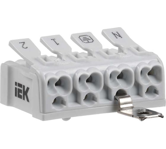 Изображение товара Клемма пружинная соединительная IEK КСПнз4-2L+N+PE, 120шт UKZ-B06-4P-F1-E1-10