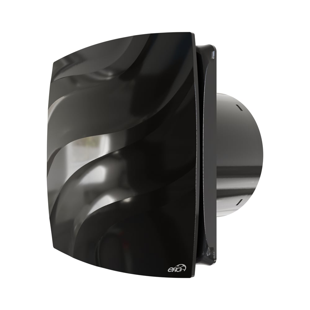 Изображение товара Вентилятор накладной ERA WAVE D120 обратный клапан IP24 черный 140 м3/ч