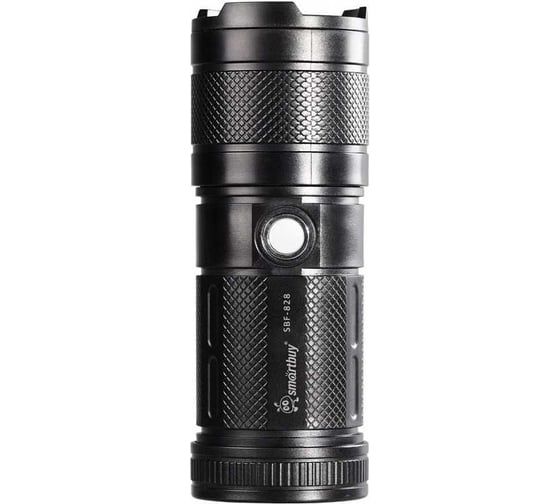 Изображение товара Фонарь LED Smartbuy лазер, 5 режимов + низ., аккумулятор 1200 мАч, Type C, ZOOM, ABS, 14.5x5.3 см SBF-828