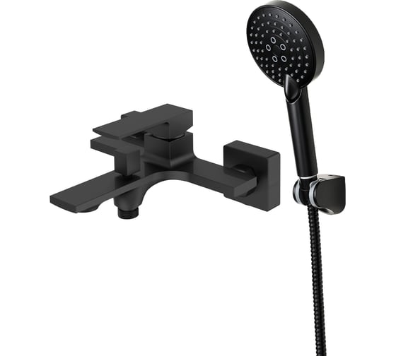 Изображение товара Смеситель для ванны с душевым набором ORANGE черная M04-300b