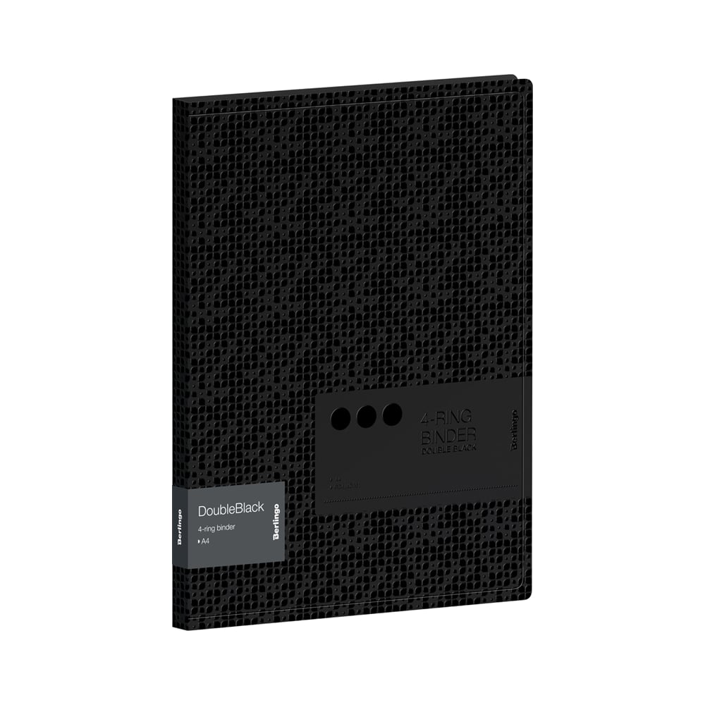 Изображение товара Папка на 4 кольцах BERLINGO DoubleBlack 24 мм A4 разноцветная
