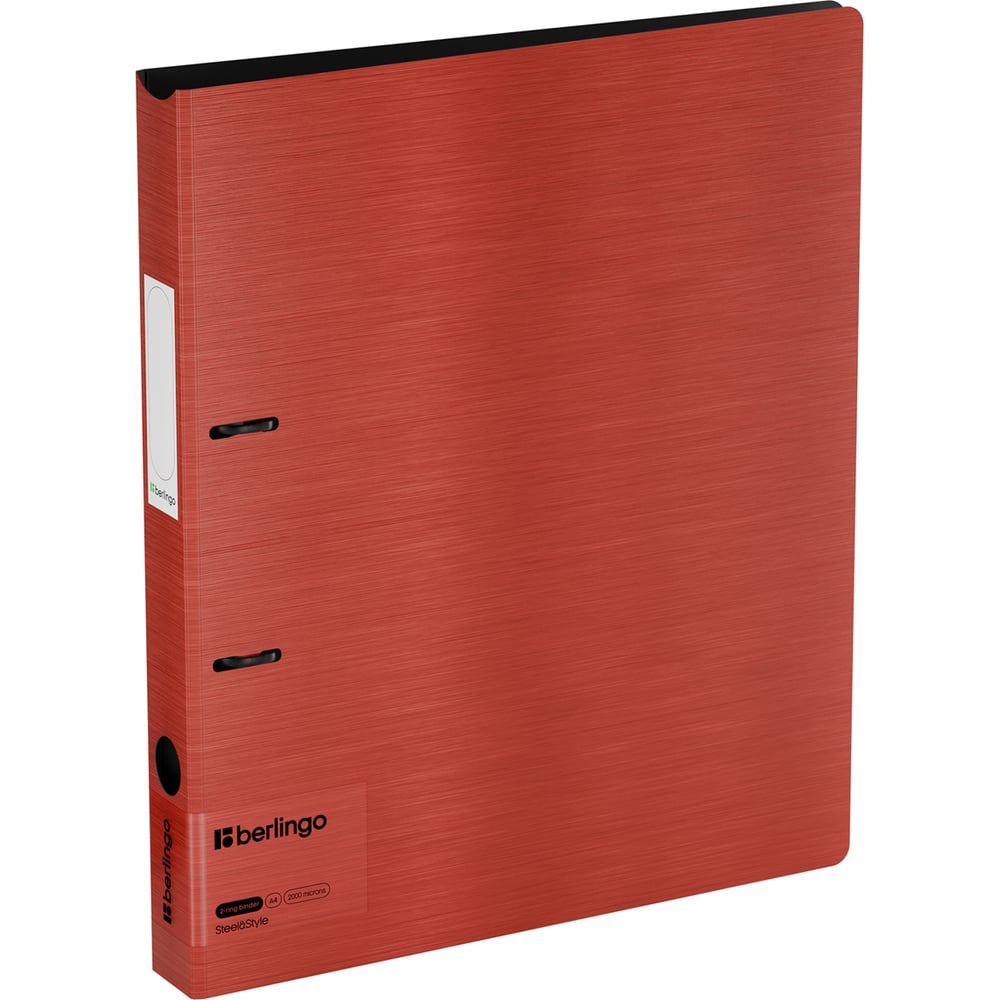 Изображение товара Папка на 2 кольцах BERLINGO Steel&Style 35 мм, 2000 мкм, D-кольца, пластик полифом PPf_95003