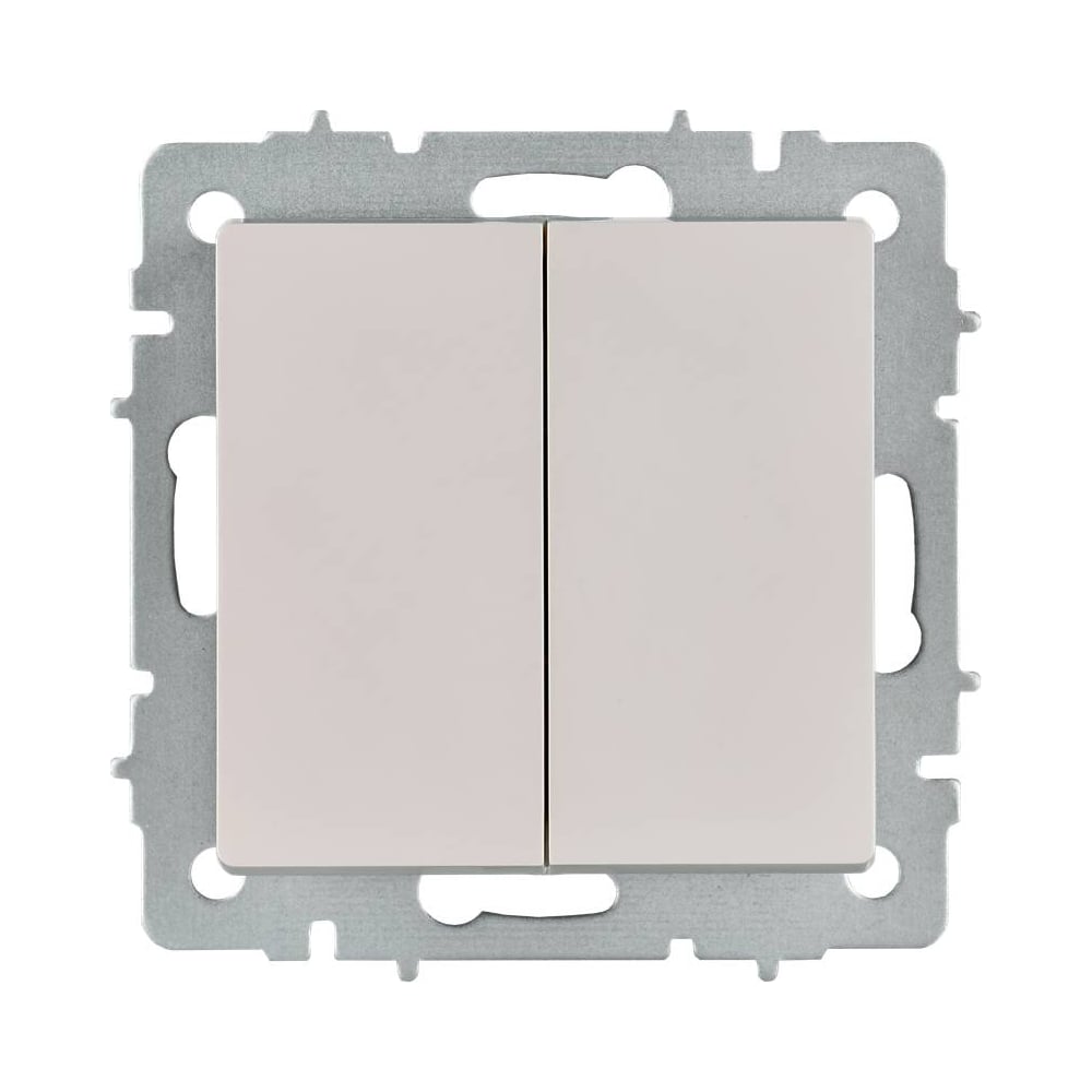 Изображение товара Выключатель 2-клавишный перекрестный IEK BRITE 10А жемчужный