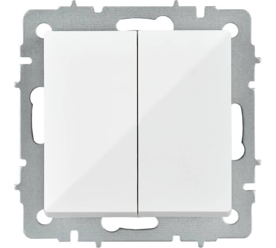 Изображение товара Выключатель 2-клавишный перекрестный IEK BRITE 10А ВС10-2-3-БрБ белый BR-V23-0-10-K01