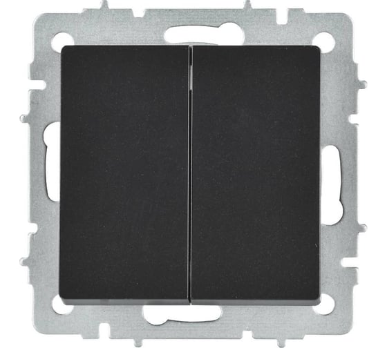 Изображение товара Выключатель 2-клавишный перекрестный IEK BRITE 10А ВС10-2-3-БрЧ черный BR-V23-0-10-K02