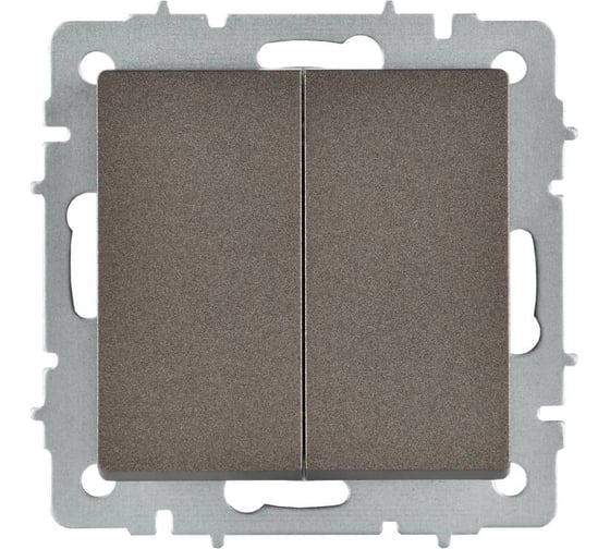 Изображение товара Выключатель 2-клавишный перекрестный IEK BRITE 10А ВС10-2-3-БрТБ бронза BR-V23-0-10-K45