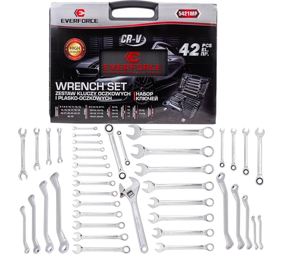 Изображение товара Набор ключей EVERFORCE 42 предмета EF-5421MP(62302)