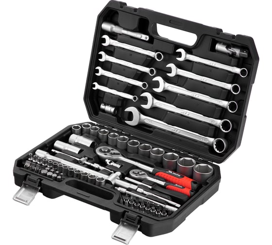 Изображение товара Набор инструментов MTX 1/2, 1/4, пластиковый кейс, 82 предмета 13563