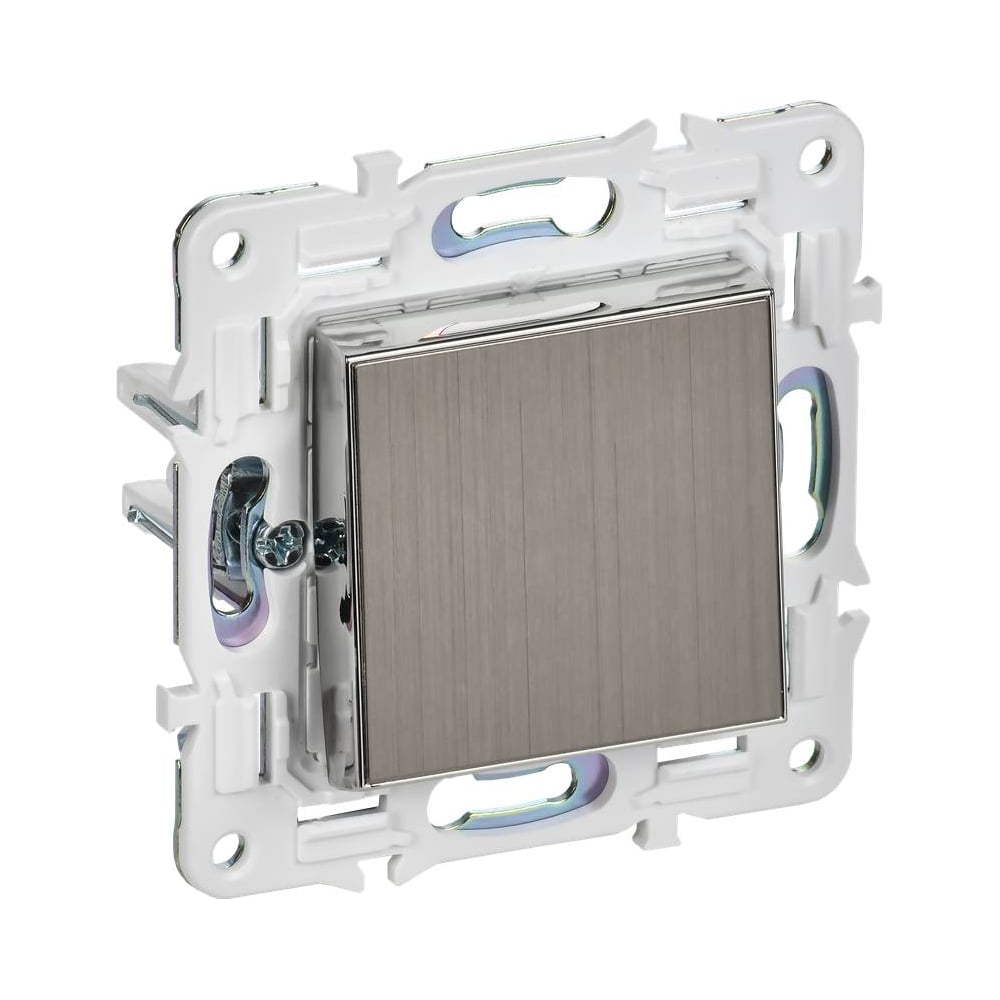 Изображение товара Выключатель 1-клавишный перекрестный IEK SKANDY SK-V03N никель 10А