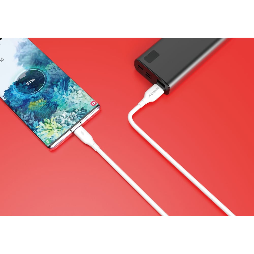 Изображение товара Кабель MicroUSB SMARTBUY S25 3А белый для быстрой зарядки и передачи данных Изображение товара Кабель MicroUSB SMARTBUY S25 3А белый для быстрой зарядки и передачи данных
