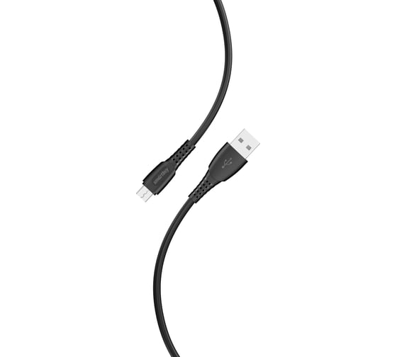Изображение товара Кабель для зарядки и передачи данных SMARTBUY S40 MicroUSB черный, 2.4 А, 1 м iK-12-S40b