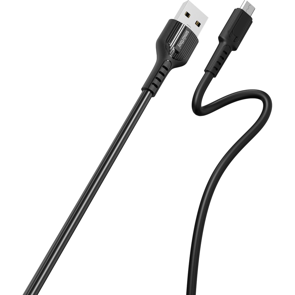 Изображение товара Кабель MicroUSB SMARTBUY S33, 1 м, USB 2.0, быстрая зарядка 4А, черный