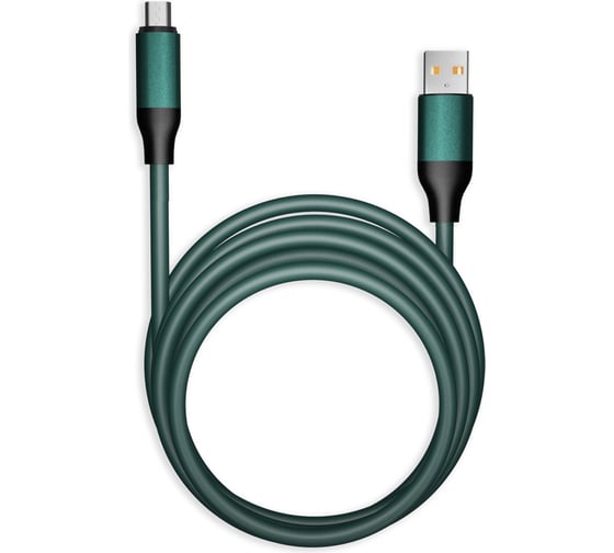 Изображение товара Кабель для зарядки и передачи данных SMARTBUY супертолстый BOLD MICRO USB мятный, 3А, TPE, 1 м IK-12BOLD-MINT