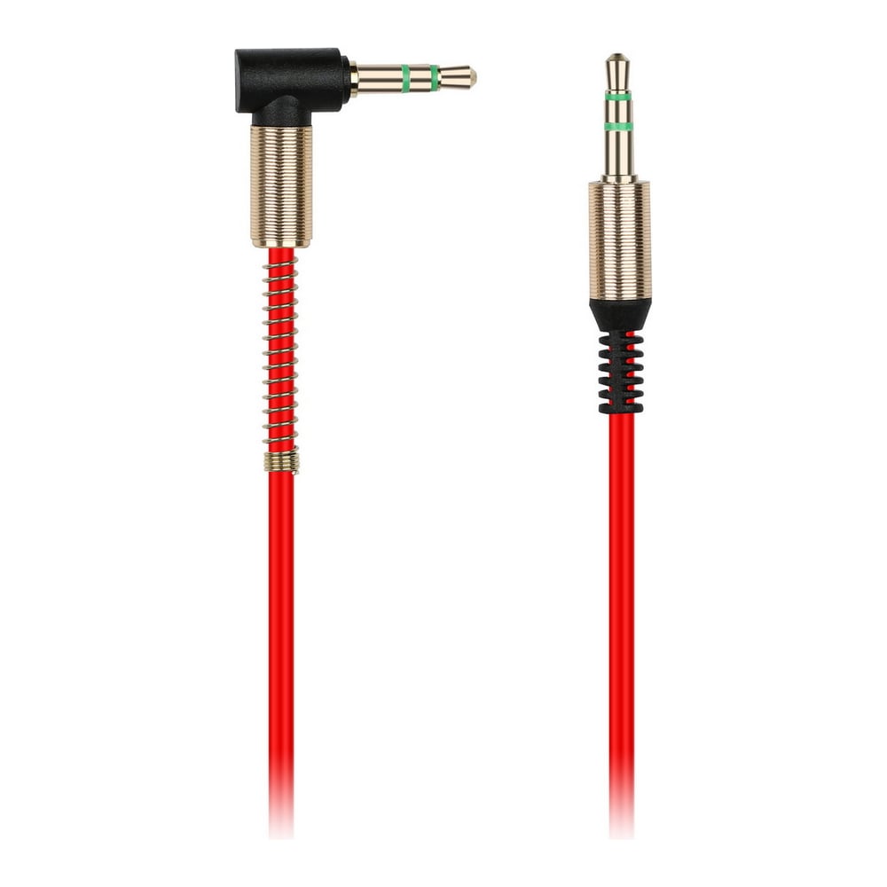 Изображение товара AUX кабель SMARTBUY 3.5-3.5 мм 1 м красный Г-образный наконечник