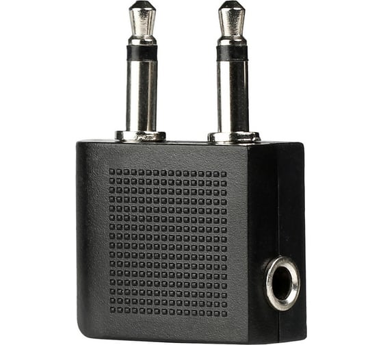 Изображение товара Адаптер-переходник для наушников SMARTBUY в самолет, Jack 3.5 мм F - 2x3.5 мм M, F 200 A209