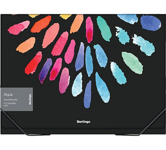 Изображение товара Папка BERLINGO Aqua на резинке 12 отделений A4, 330х240х25 мм, 700 мкм, c рисунком XF4_12011