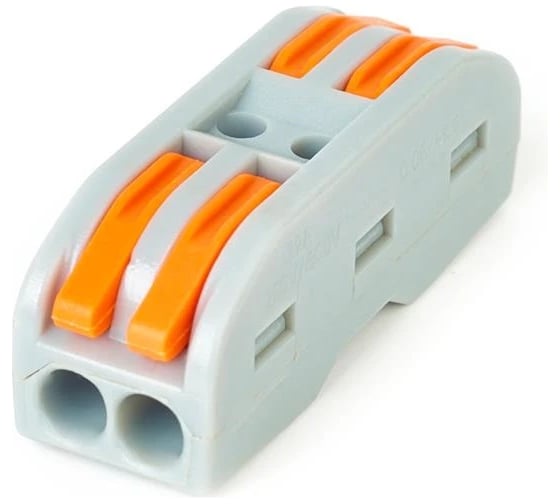 Изображение товара Соединительная проходная клемма HLT 2 полюс СК 412-2 (0.4-2.5мм2 и 0.5-4.0мм2) (50шт./уп.) 081-19-020