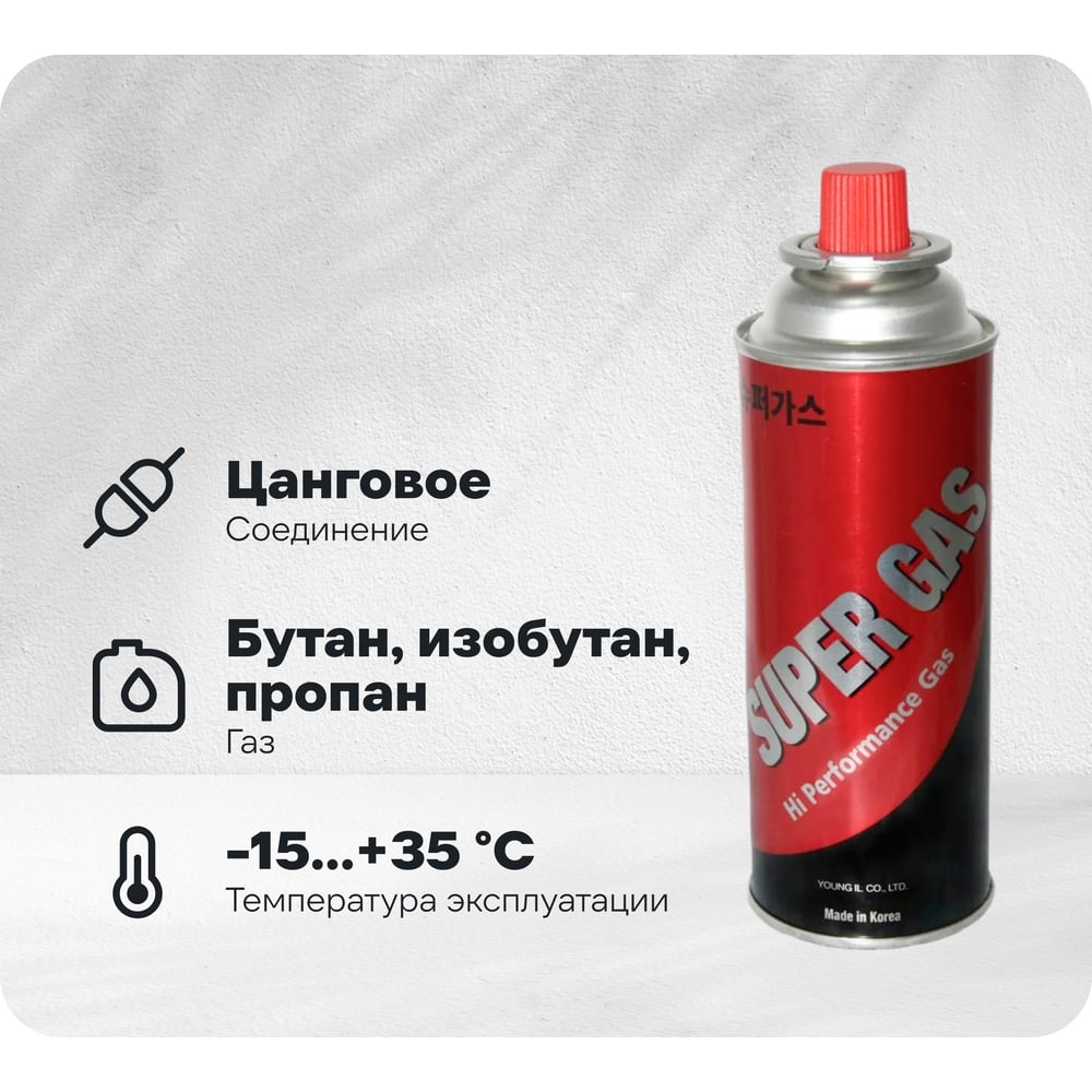 Изображение товара Газ BlackWeld SUPER GAS 220гр.Корея/4шт 144195