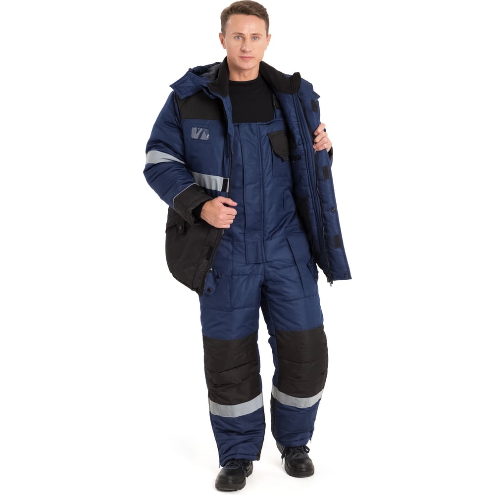 Изображение товара Костюм РАССО НордМен мужской синий/черный утепленный мембранный водоотталкивающий