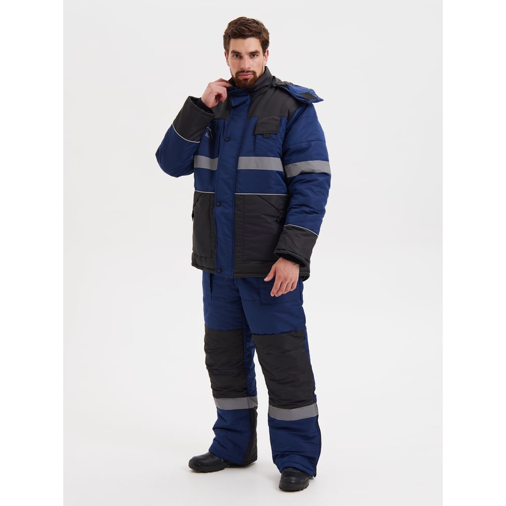 Изображение товара Костюм РАССО НордМен мужской синий/черный утепленный водоотталкивающий