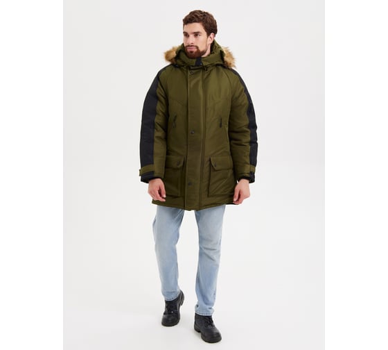 Изображение товара Куртка РАССО Премьер, оливковый/чёрный, р.44-46/158-164 75961 (44/158)