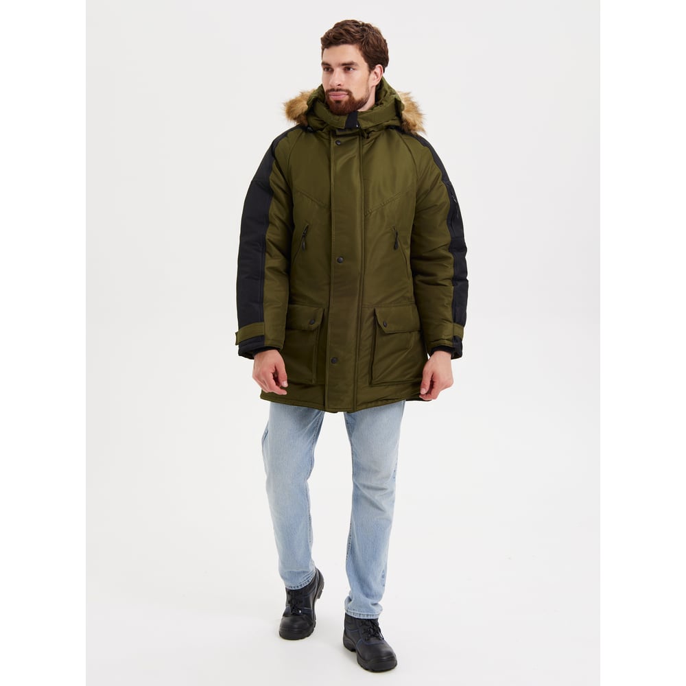 Изображение товара Куртка РАССО Премьер, оливковый/чёрный, р.52-54/158-164 75961 (52/158)