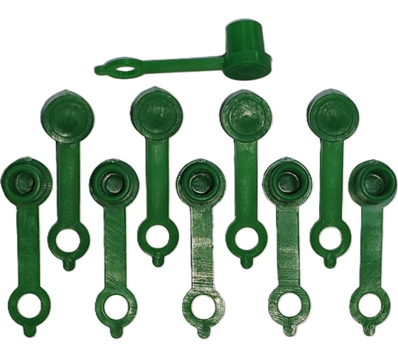 Изображение товара Пластмассовый защитный колпачок для пресс-масленок MasloSmenka тип H CGN-42-G зеленый 42 мм, комплект 10 шт 011003-10 011003-10