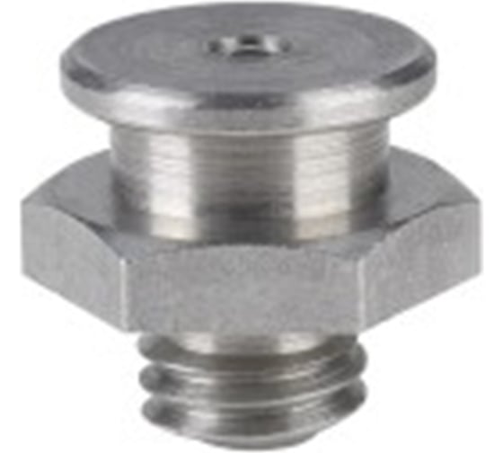 Изображение товара Пресс-масленка плоская MasloSmenka М1, 16 мм, М10x1, комплект 2 шт, нержавеющая сталь AISI304, Европейский стандарт DIN3404 011201-02