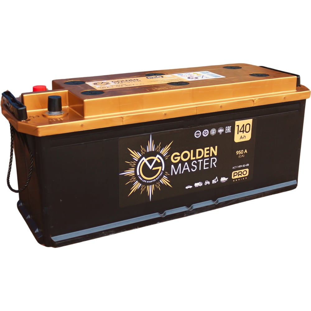 Изображение товара Аккумулятор GOLDEN MASTER pro 6СТ-140 12В 140 Ач батарея WET гибридный