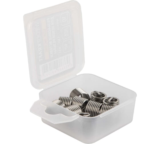 Изображение товара Набор вставок резьбовых WIEDERKRAFT для левой резьбы M10x1.5, 1.5 d, 10 предметов WDK-INL1015