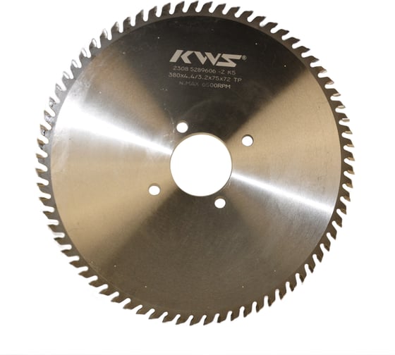 Изображение товара Пильный диск KWS 380х75х4.4/3.2х72T TP 2/14/100+2/14/125 K5 08050-99974638