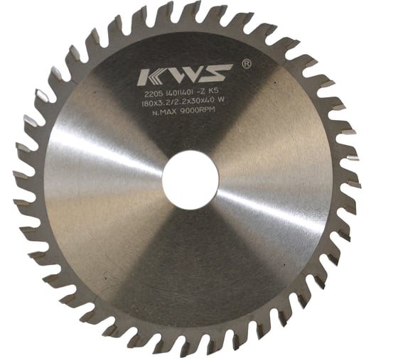 Изображение товара Диск пильный KWS 180*30*3.2*40T W K5 TCNUE0010
