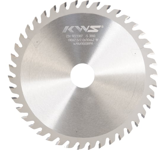 Изображение товара Диск пильный KWS 190*30*2.5/2.0*42T W 10 3000 TFKU00065