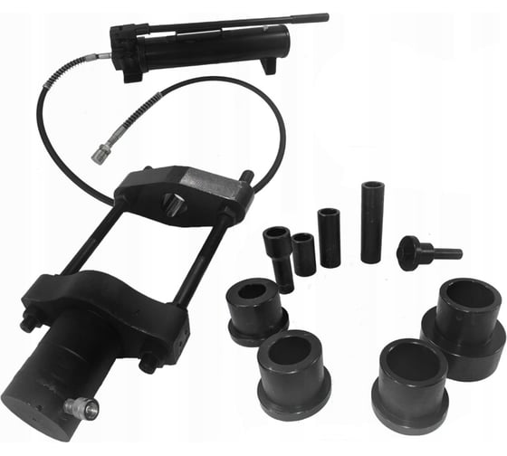 Изображение товара Выпресовщик шкворней гидравлический Rockforce 75 т (ход поршня-125мм, Ø шкворня-80мм, max ширина балки-187мм, масло 2.2л, t-10+50C) RF-R1339(29911)