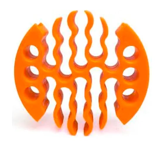 Изображение товара Кабельная гребенка Filum 30 отверстий, Cat 5, со съемной/многоразовой кабельной стяжкой, оранжевый, кабельный организатор FL-CM-5-30-OR