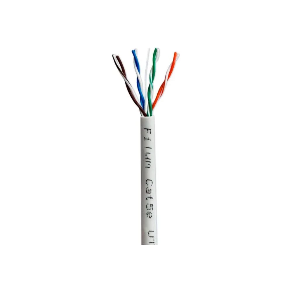 Изображение товара Кабель витая пара FilumU/UTP 5e кат. 4 пары, 24AWG, чистая медь, коробка 305м, PVC, серый FL-LITE-5E-UUTP4-24AWG-PVC-305-GY