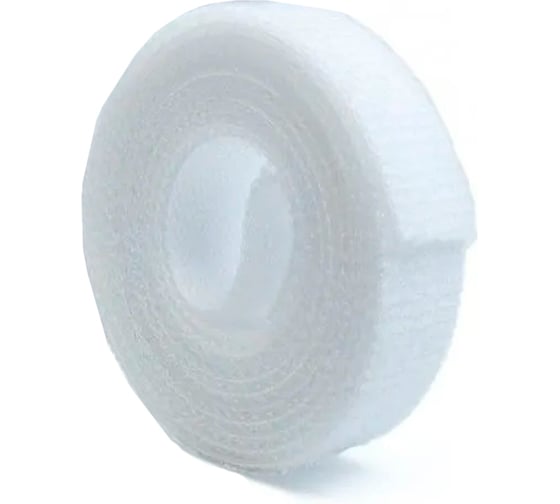 Изображение товара Рулон липучки Filum ширина 12 мм, длина 3 м, цвет белый, кабельный организатор FL-CTR-12-3-WH