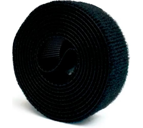 Изображение товара Рулон липучки Filum ширина 10 мм, длина 1 м, цвет черный, кабельный организатор FL-CTR-10-1-BK