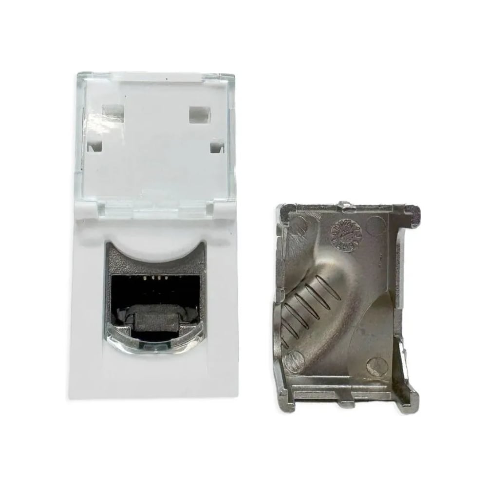 Изображение товара Компьютерная розетка Filum RJ45, FTP, CAT6A, 45x22,5 мм (mosaic), toolles, белая FL-FP114-C6A