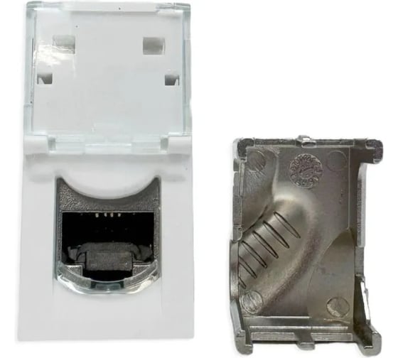 Изображение товара Компьютерная розетка Filum RJ45, FTP, CAT6A, 45x22,5 мм (mosaic), toolles, белая FL-FP114-C6A