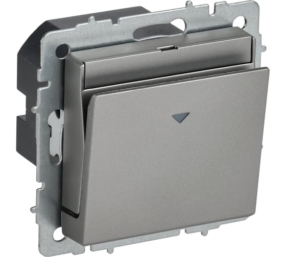 Изображение товара Выключатель карточный IEK BRITE 30А ВС10-1-8-БрС сталь BR-V11-0-10-K46